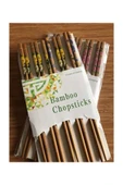 Bambu Ahşap Çin Çubukları - Bamboo Chopsticks - 5 Çift thumbnail 3