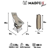 Madfox AirNest Ultra Katlanır Kamp Sandalyesi thumbnail 8
