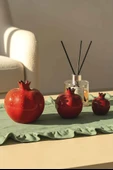 3’lü Parlak Nar Dekoratif Obje Seti thumbnail 7