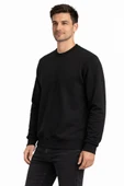 Basic Bisiklet Yaka Relaxed Regular Erkek Sweatshirt - 7556 thumbnail 2