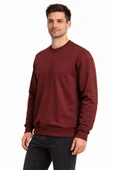 Basic Bisiklet Yaka Relaxed Regular Erkek Sweatshirt - 7556 thumbnail 9