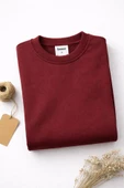 Basic Bisiklet Yaka Relaxed Regular Erkek Sweatshirt - 7556 thumbnail 10