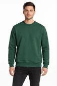 Basic Bisiklet Yaka Relaxed Regular Erkek Sweatshirt - 7556 thumbnail 4