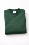 Basic Bisiklet Yaka Relaxed Regular Erkek Sweatshirt - 7556 thumbnail 7