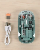 Şeffaf Tasarımlı Bluetooth Kablosuz Mouse Pilli Kullanım thumbnail 1