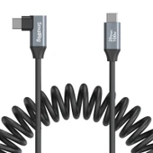 SmallRig 4792 USB-C (Düz) - USB-C (Açılı) Sarmal Veri Kablosu thumbnail 1