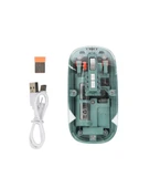 Şeffaf Tasarımlı Bluetooth Kablosuz Mouse Pilli Kullanım thumbnail 2