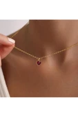 Kırmızı Minimal Kolye 925 Ayar thumbnail 1