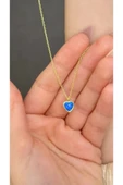 Mavi Opal Kolye 925 Ayar thumbnail 1