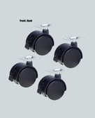 Kilitli Mini Tekerlek Ayak 4 cm 4’lü Set thumbnail 5