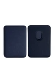 Lunex Premium Süet Magsafe Kartlık Navy Eclipse iPhone 13 Mini thumbnail 4