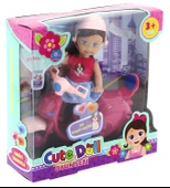 Cute Doll Mini Bebek ve Mor Vespa thumbnail 4