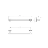 VitrA Origin Classic Kısa Havluluk Krom A44548 thumbnail 2