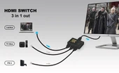 4K  HDTV 3x1 HDMI Switch Splitter HDMI SWITCH thumbnail 6