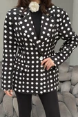 Kadın Puantiyeli Tek Düğmeli Blazer Ceket thumbnail 9