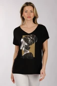 ARAP KIZI TAŞ İŞLEMELİ TSHIRT thumbnail 1