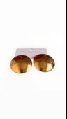 Çelik yuvarlak gold model küpe thumbnail 1