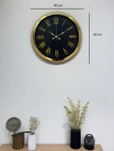 Pi time 40 Cm Gold Lüks Duvar Saati thumbnail 2
