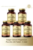 Solgar Calcium Magnesium Plus Zinc 100 Tablet 5 Adet thumbnail 1