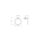 VitrA Root Halka Havluluk Krom A44802 thumbnail 3