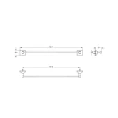 VitrA Root Havluluk Krom 60 cm A44810 thumbnail 2