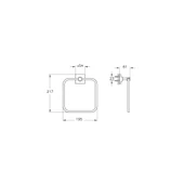 Vitra Root Havluluk Kare Krom A44803 thumbnail 2