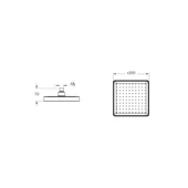 Artema Base Square Duş Başlığı 1F 200mm Krom A45905 thumbnail 3