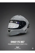 Sway FS-867 NARDO GREY FULL FACE KASK thumbnail 1