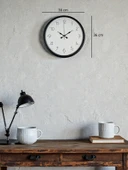36 Cm Siyah Dekoratif Duvar Saati thumbnail 5