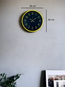 36 Cm Sarı Standart Duvar Saati thumbnail 5