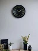 36 Cm Siyah Dekoratif Duvar Saati thumbnail 1