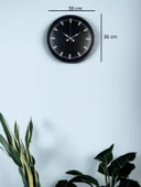 36 Cm Siyah Dekoaratif Duvar Saati thumbnail 5