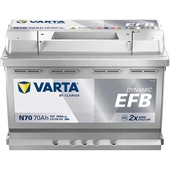 VARTA N70 12V 70 AH EFB  AKÜ thumbnail 1