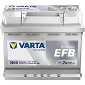 VARTA N60 12V 60 AH AKÜ START-STOP EFB thumbnail 1