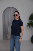 Kadın Bisiklet Yaka Basic T-Shirt thumbnail 12