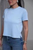 Kadın Bisiklet Yaka Basic T-Shirt thumbnail 3