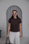 Kadın Bisiklet Yaka Basic T-Shirt thumbnail 6