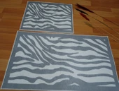 BANYO PASPASI 2'Lİ SET BASKILI ZEBRA GRİ thumbnail 3