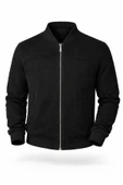 Premium Slim Fit Bomber Kolej Deri Ceket thumbnail 5