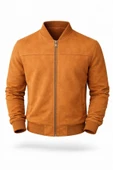 Premium Slim Fit Bomber Kolej Deri Ceket thumbnail 9