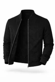 Premium Slim Fit Bomber Kolej Deri Ceket thumbnail 7