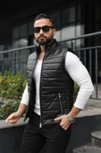 Basic Slim Fit Deri Yelek thumbnail 1