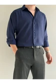 Relaxed Fit Hafif Rahat Modal Kumaş Gömlek thumbnail 6