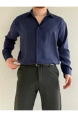 Relaxed Fit Hafif Rahat Modal Kumaş Gömlek thumbnail 8