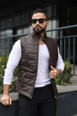 Basic Slim Fit Deri Yelek thumbnail 6
