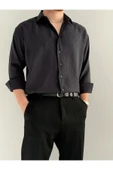 Relaxed Fit Hafif Rahat Modal Kumaş Gömlek thumbnail 4