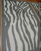 BANYO PASPASI 2'Lİ SET BASKILI ZEBRA GRİ thumbnail 1