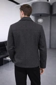 Kısa Kruvaze Basic Kaşe Ceket thumbnail 5