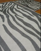 BANYO PASPASI 2'Lİ SET BASKILI ZEBRA GRİ thumbnail 4