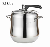 Klasik Düdüklü Tencere - 3.5 Litre Güveç Model (Paslanmaz Çelik) thumbnail 3